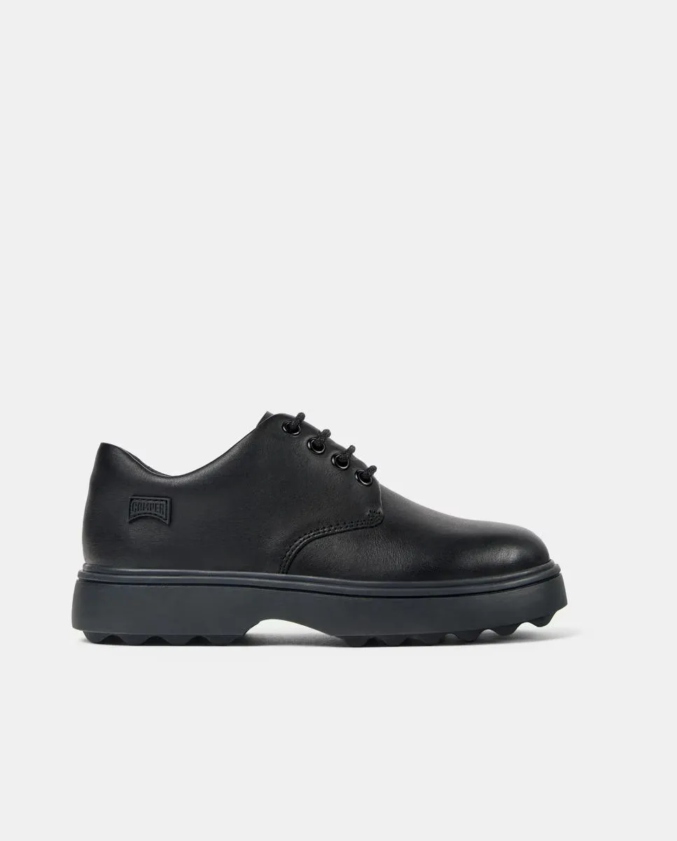 

Norte детские кожаные Bluchers со шнурками Camper, черный