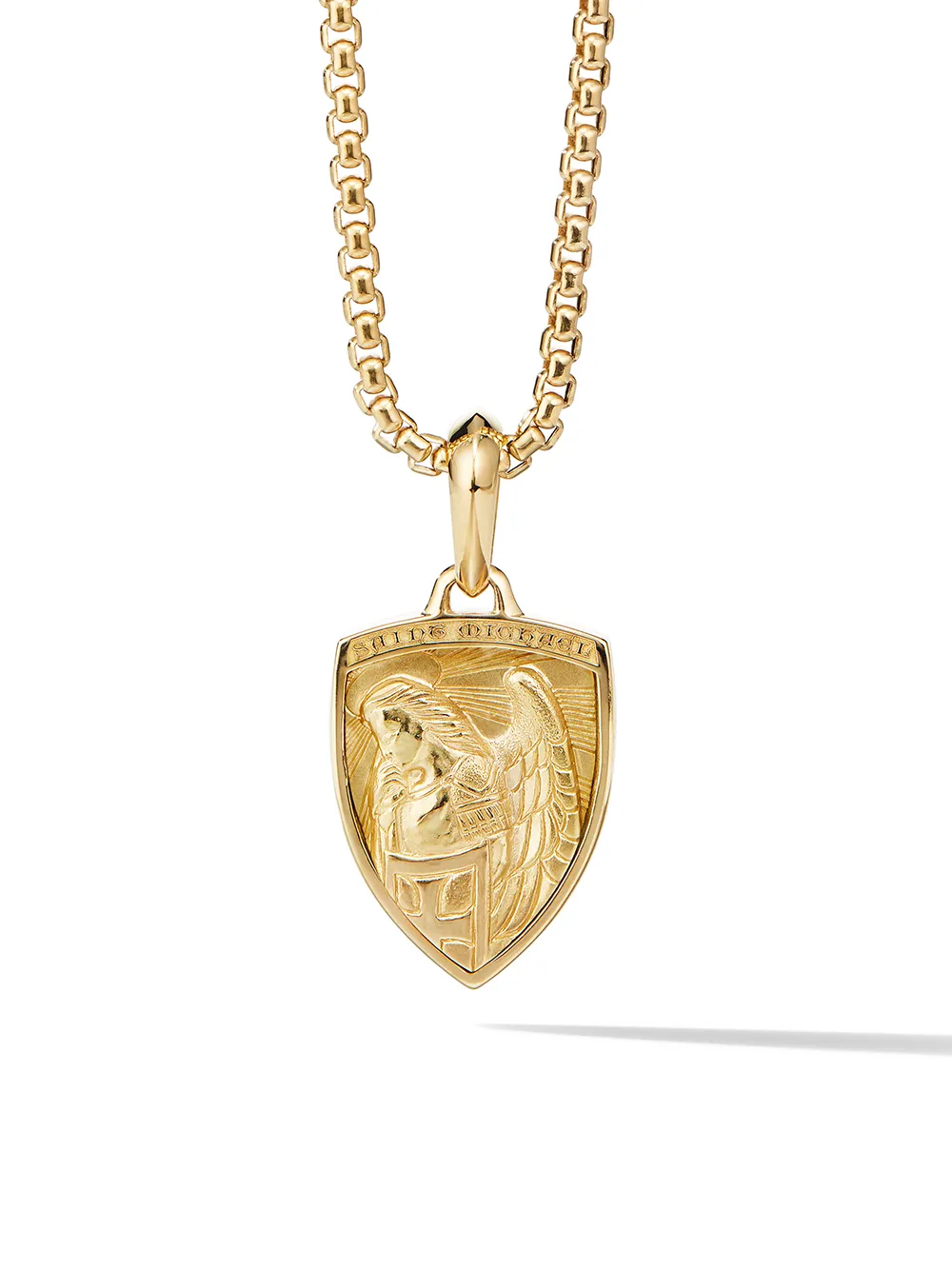 

Подвеска St. Michael из желтого золота (26 мм) David Yurman, золотой