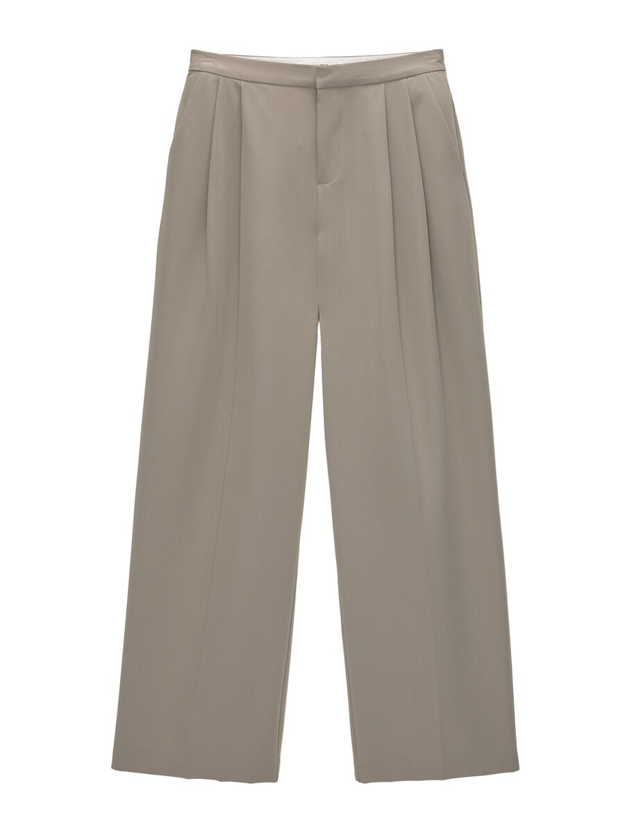 

Брюки со складками спереди Pull&Bear Wide leg Pleat-Front Pants, песочный