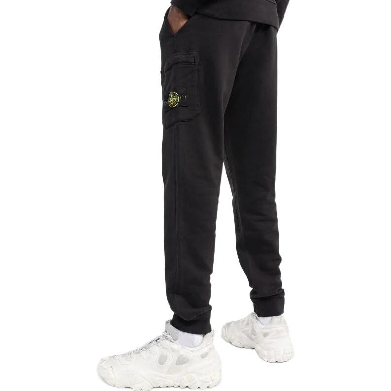 Штаны спортивные Stone Island Tapered Fleece мужские, черный — фото 4