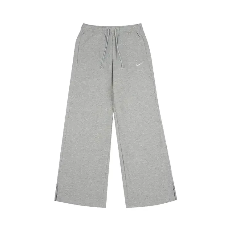 Брюки Nike NSW Phoenix Fleece с высокой талией и широкими штанинами, цвет 'Pure Platinum/Heather/Sail', серый