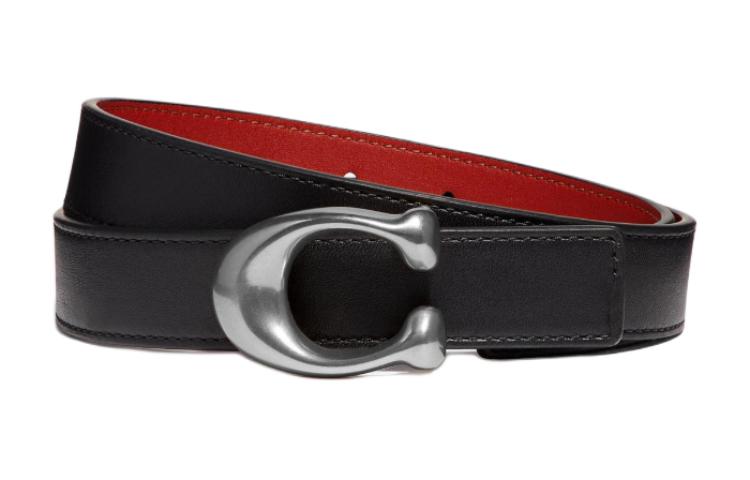 

COACH Кожаный женский ремень черный шириной 2.5 см, Black