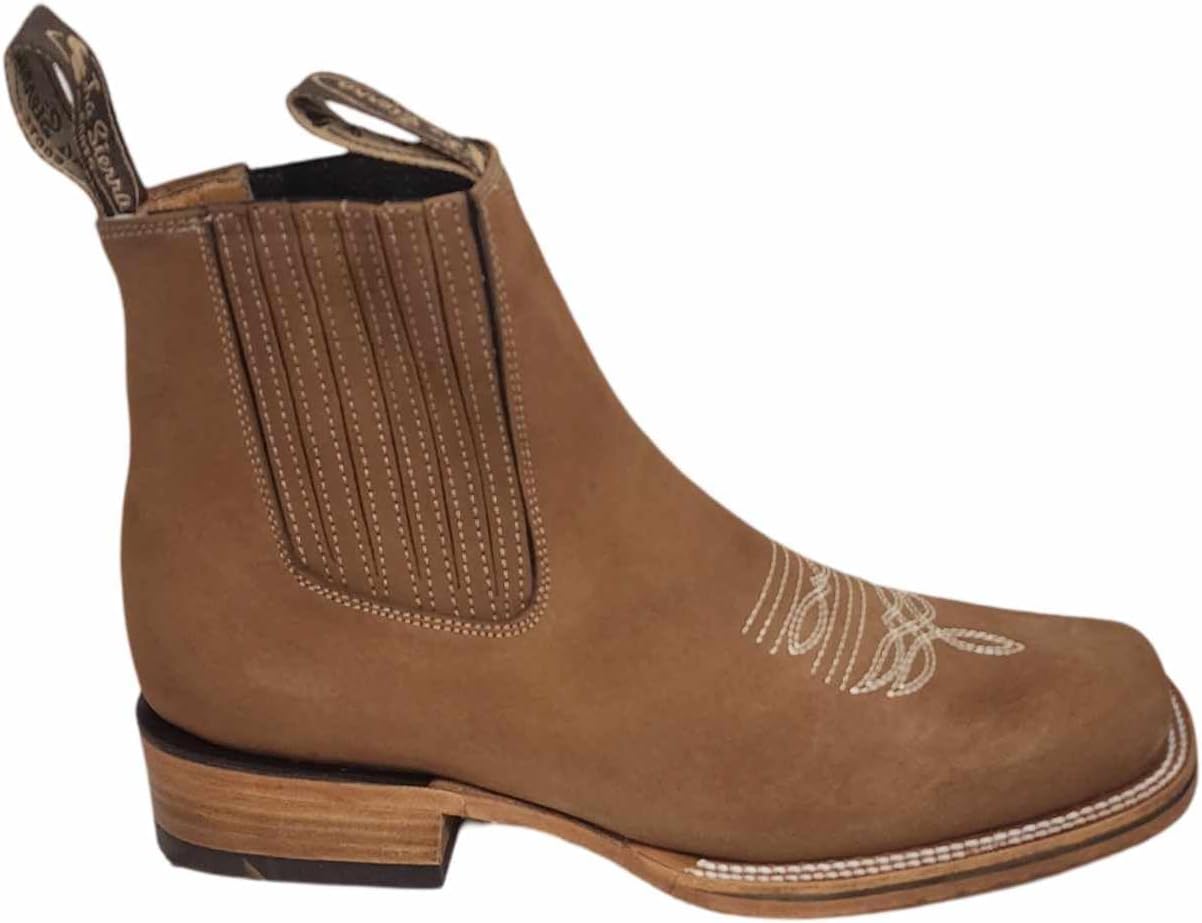 

Ботинки Dona Michi Men из натуральной нубуковой кожи с квадратным носком и кожаной подошвой, короткие модельные ботильоны, ручная работа, Miel