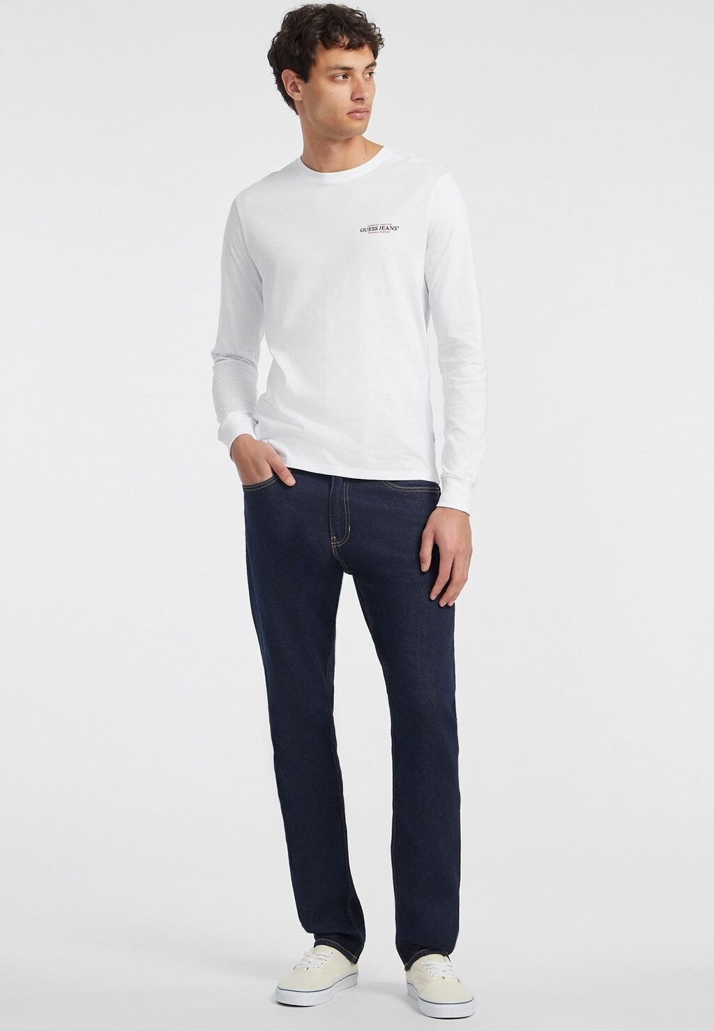 

Топ с длинными рукавами AMERICAN Guess Jeans, белый
