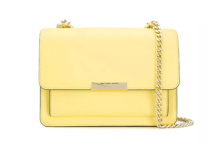

MICHAEL KORS Коллекция сумок из нефритовой кожи, женская сумка-туба через плечо, желтая