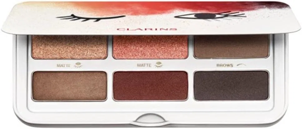 Набор для глаз и бровей Clarins Ready In A Flash Palette 4 тени + 2 карандаша 7.6 г