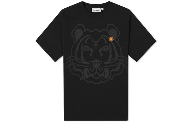 

KENZO Футболка мужская Black Crew Neck Moderate Straight Fit