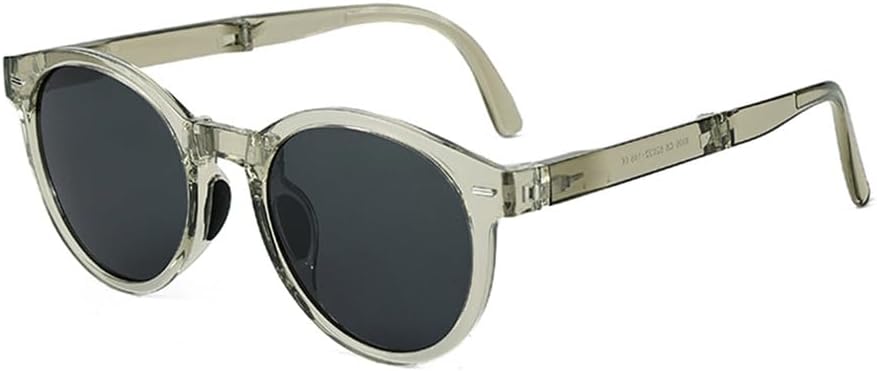 

Складные солнцезащитные очки в стиле ретро для женщин, круглые солнцезащитные очки с поляризацией для мужчин, защита от УФ-излучения UV400, аксессуары для мужчин VFDHN, Green With Black