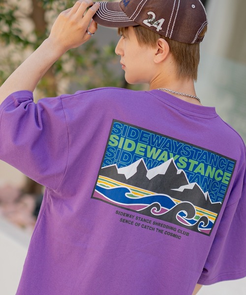 

Футболка с коротким рукавом, графический принт SIDEWAY STANCE, фиолетовый