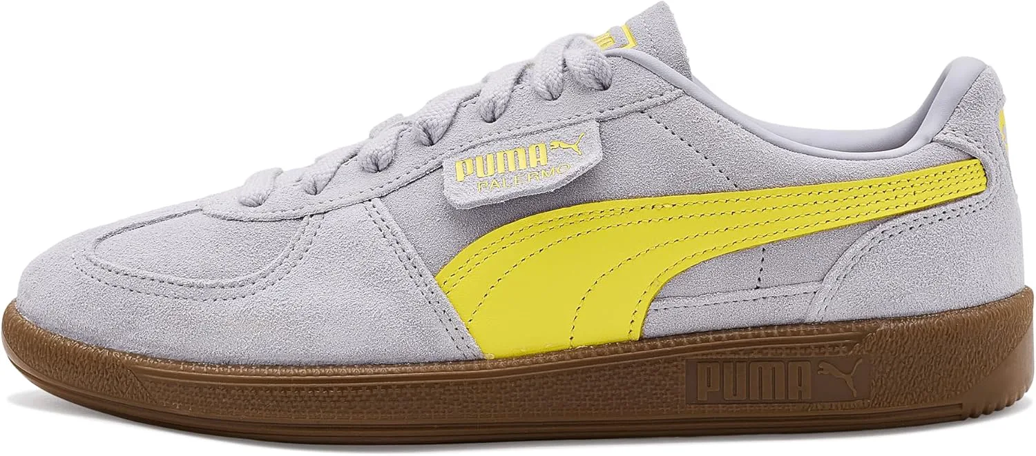 Мужские кожаные туфли Puma Palermo, серебряный — фото 4