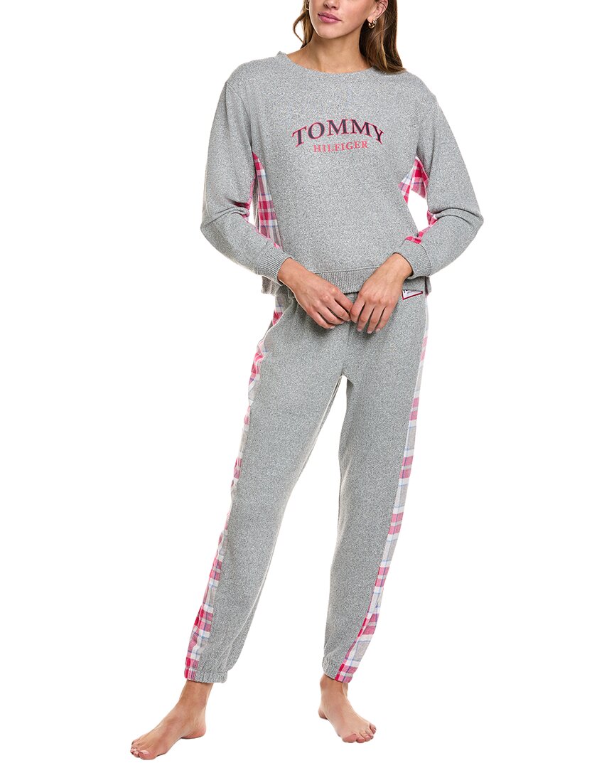 

Толстовка с логотипом Tommy Hilfiger Lounge Tommy Hilfiger, серый