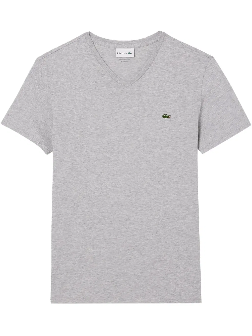 Футболка из хлопкового трикотажа "серого" цвета Lacoste