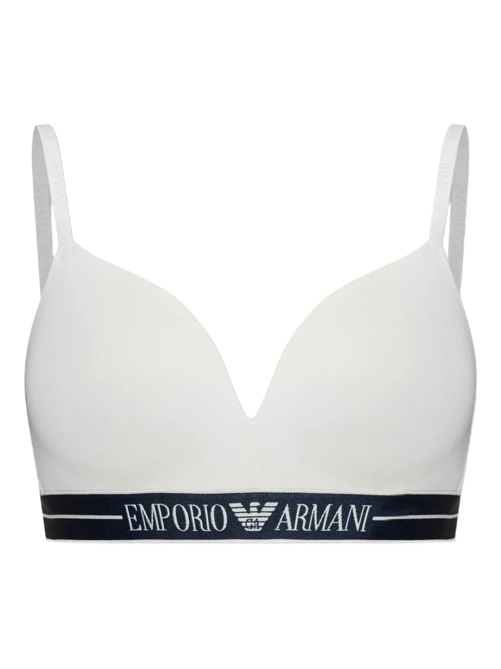 

Бюстгальтер с логотипом Emporio Armani, белый
