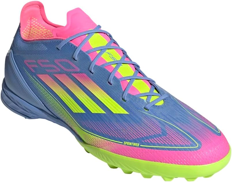 Кроссовки adidas F50 Pro Turf для взрослых, унисекс, розовый/голубой — фото 2