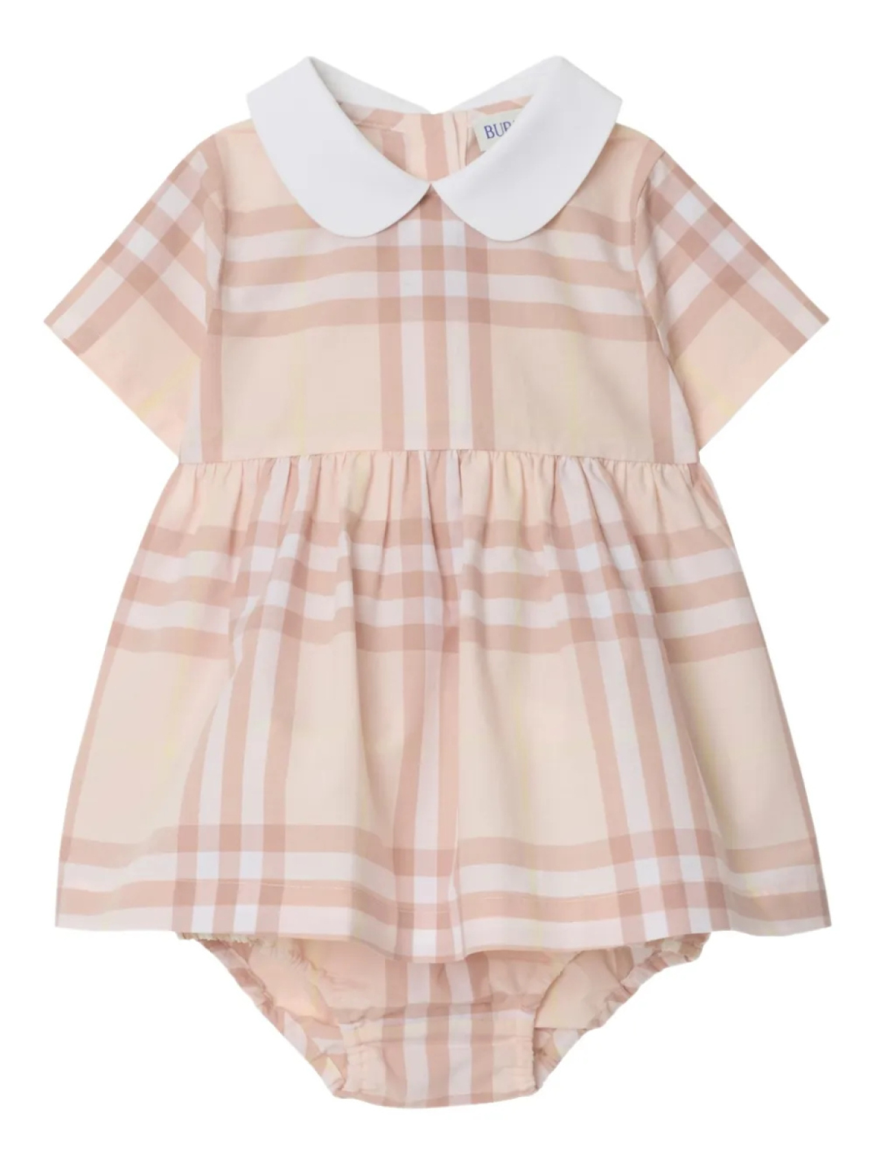 

Клетчатое платье Burberry Kids, нейтральный