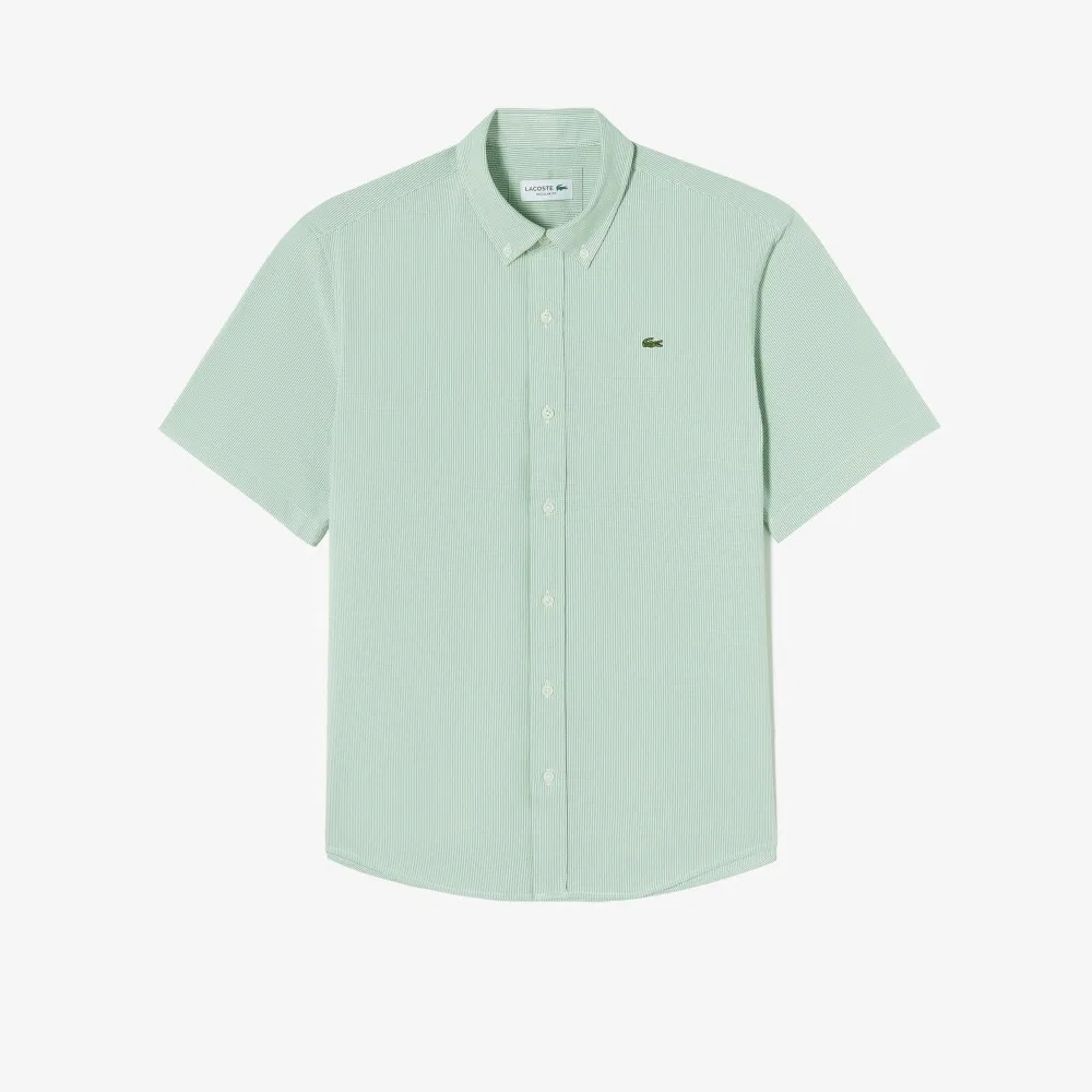 Мужская рубашка-джерси Lacoste с коротким рукавом, зелёная