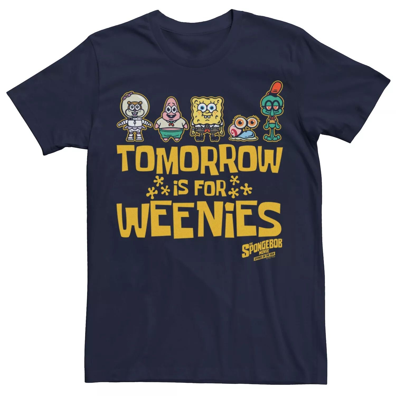 

Мужская футболка Sponge On The Run Tomorrow Is For Weenies Line Up Licensed Character
