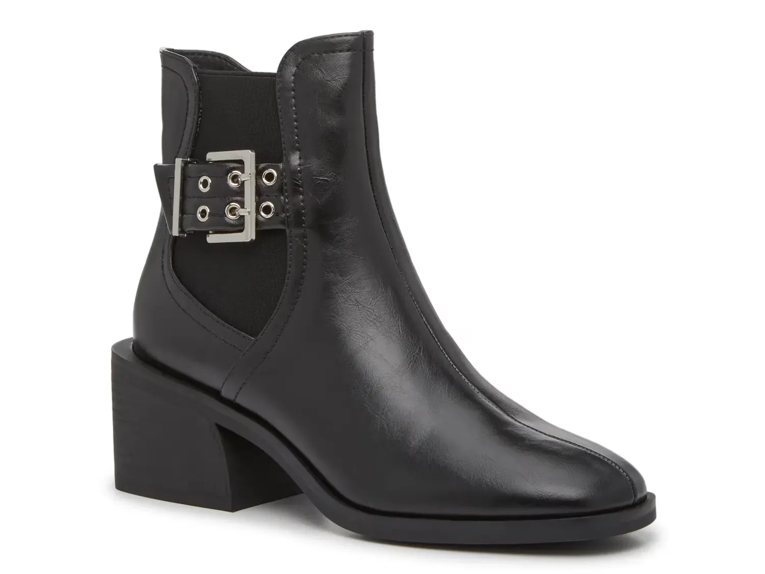 Женские ботинки Steve Madden Treaty с пряжкой на каблуке, черный