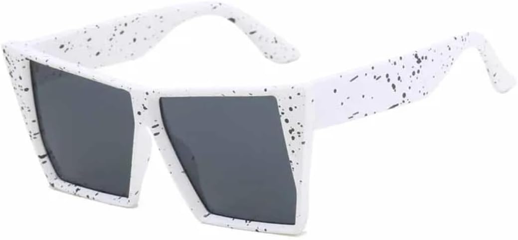 

Модные солнцезащитные очки в крупной оправе для женщин, роскошные панк-очки для активного отдыха, спортивные ветрозащитные очки для мужчин, защита от УФ-излучения UV400 TKKTLLT, White Grey