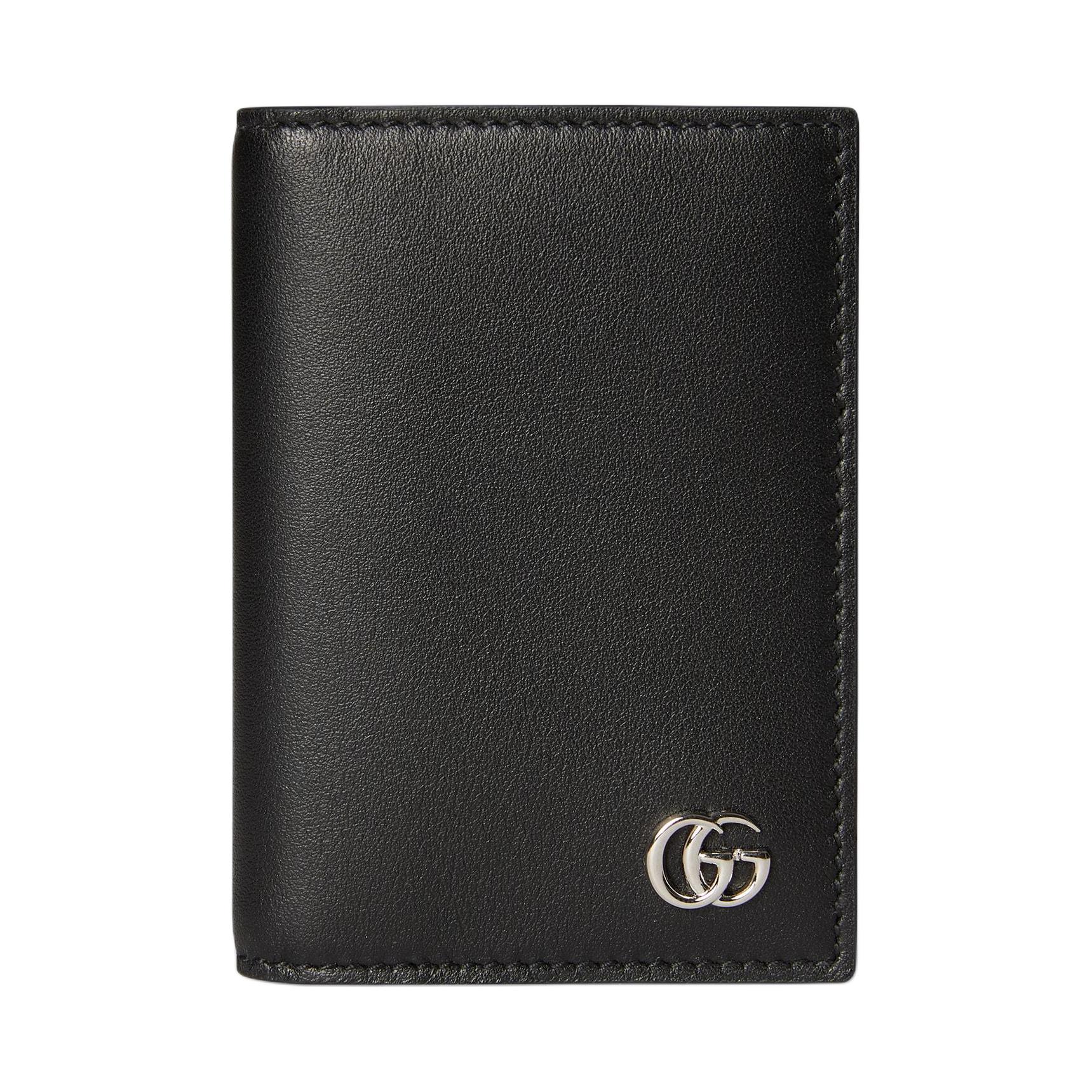 

GUCCI Мягкий полуглянцевый кожаный картхолдер Men's Black