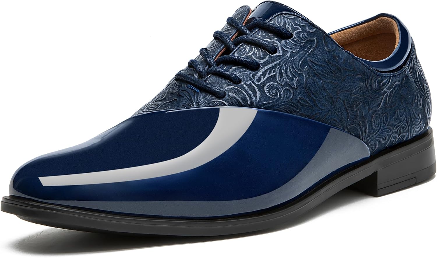 

Мужские классические туфли под смокинг из лаковой кожи, оксфорды с шнуровкой, для формального костюма Clowse, темно-синий