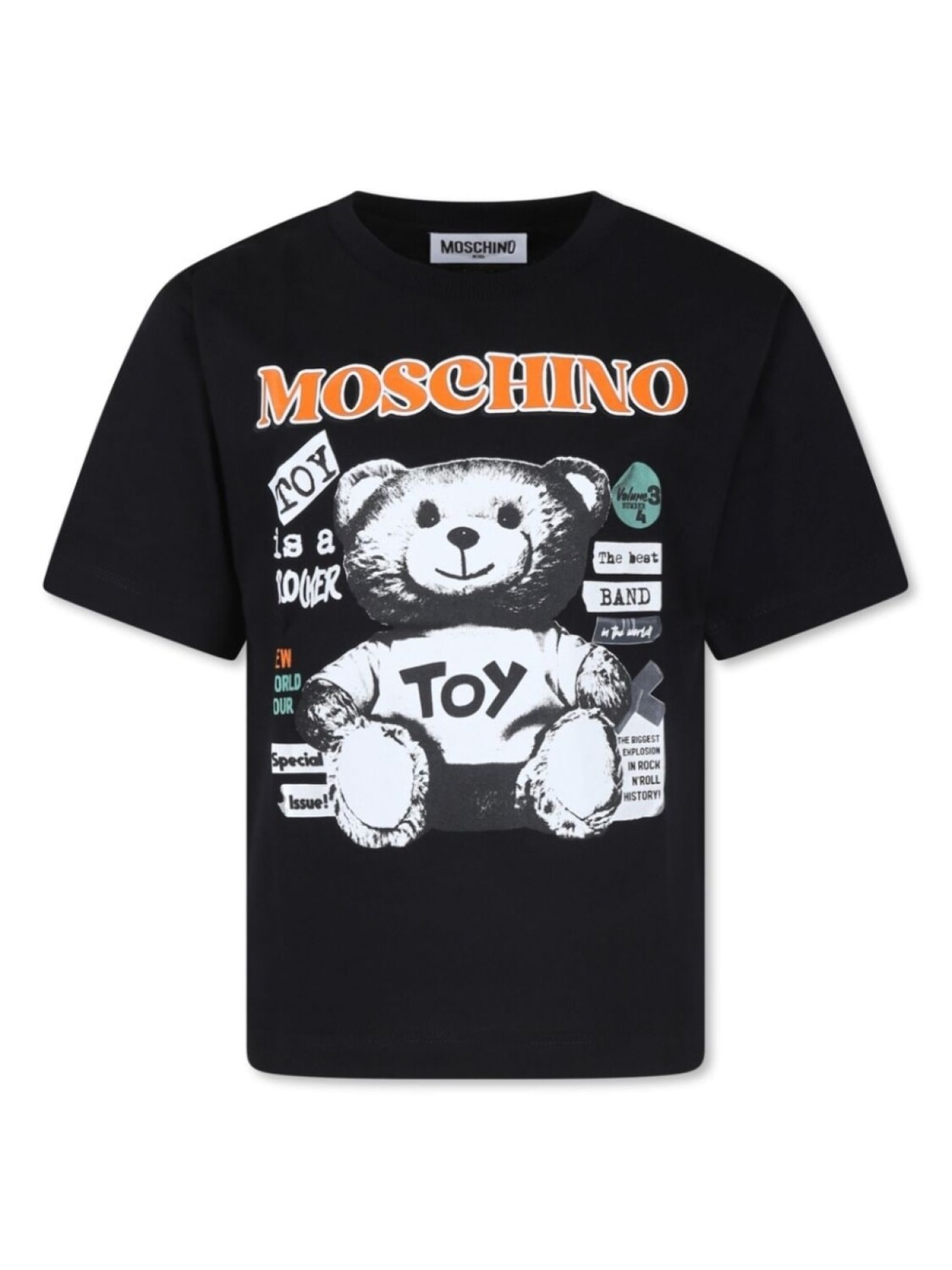 

Moschino Kids футболка из хлопка с графическим принтом, черный