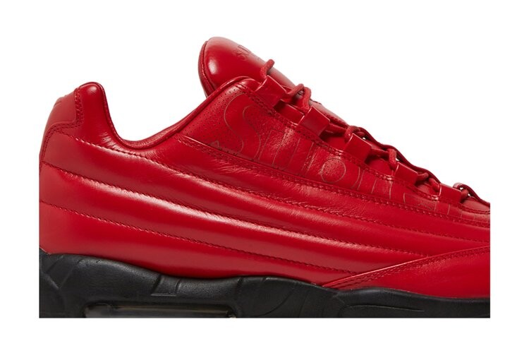 Кроссовки Nike Supreme x Air Max 95 Lux 'Gym Red', красный — фото 2