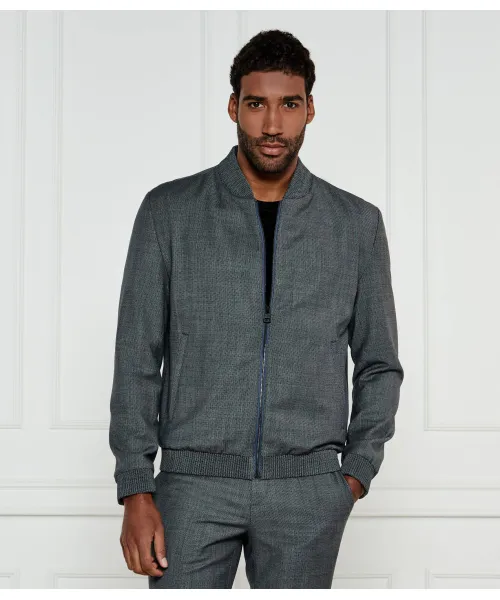 

Бомбер ukashi232x Slim fit Hugo, серый