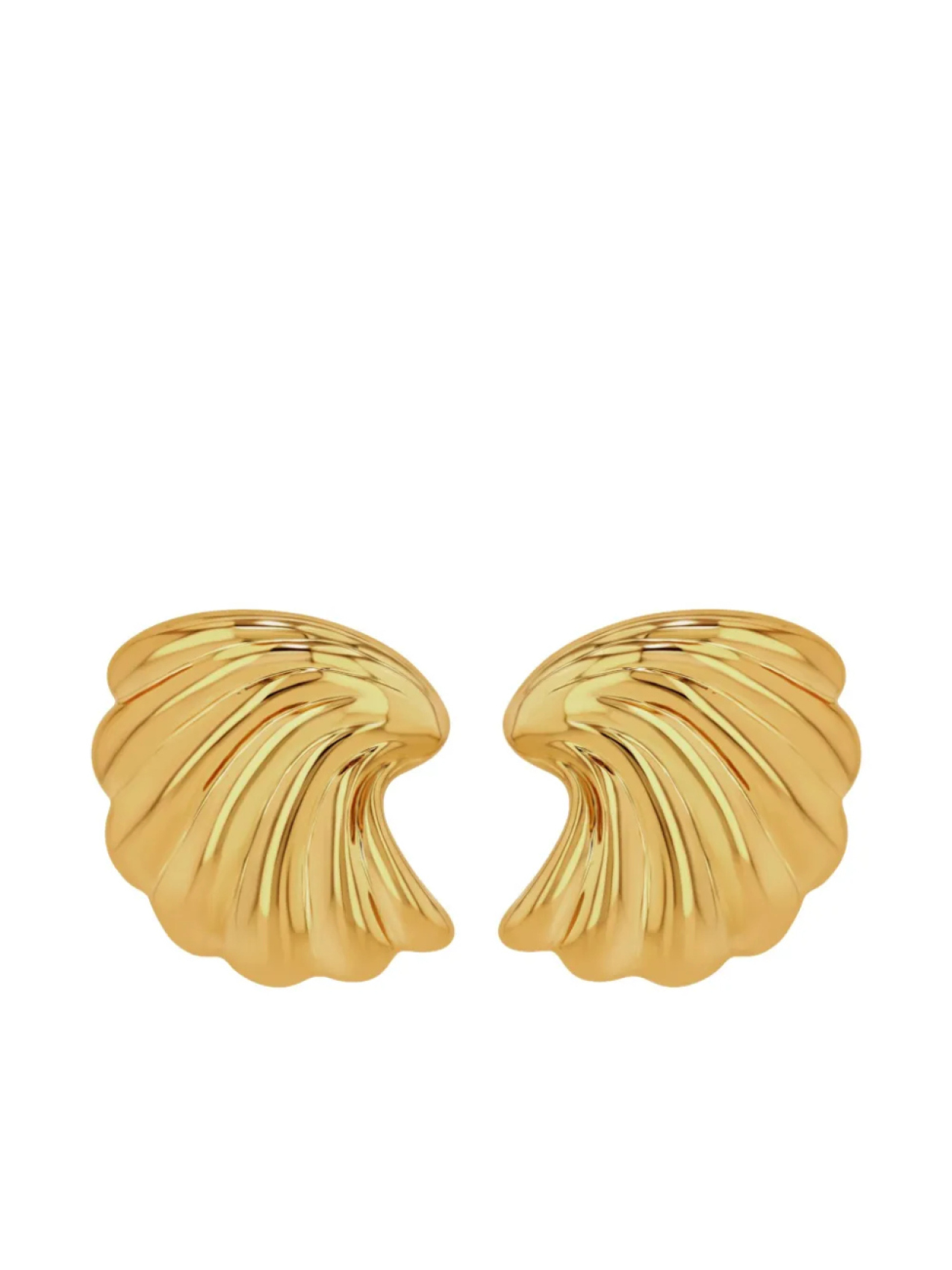 

ANINE BING серьги Curved Shell, золотой