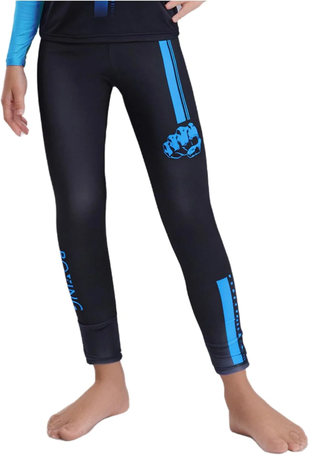 Леггинсы спортивные для мальчиков dPois, Light Blue — фото 4