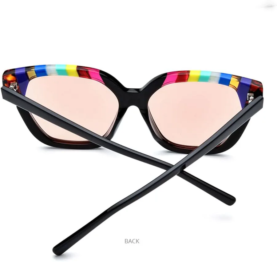 

Солнцезащитные очки MUTYNE из ацетата для мужчин, яркие, в стиле ретро, ​​модные, «кошачий глаз», защита от УФ-излучения UV400, женские солнцезащитные очки, Red Gray