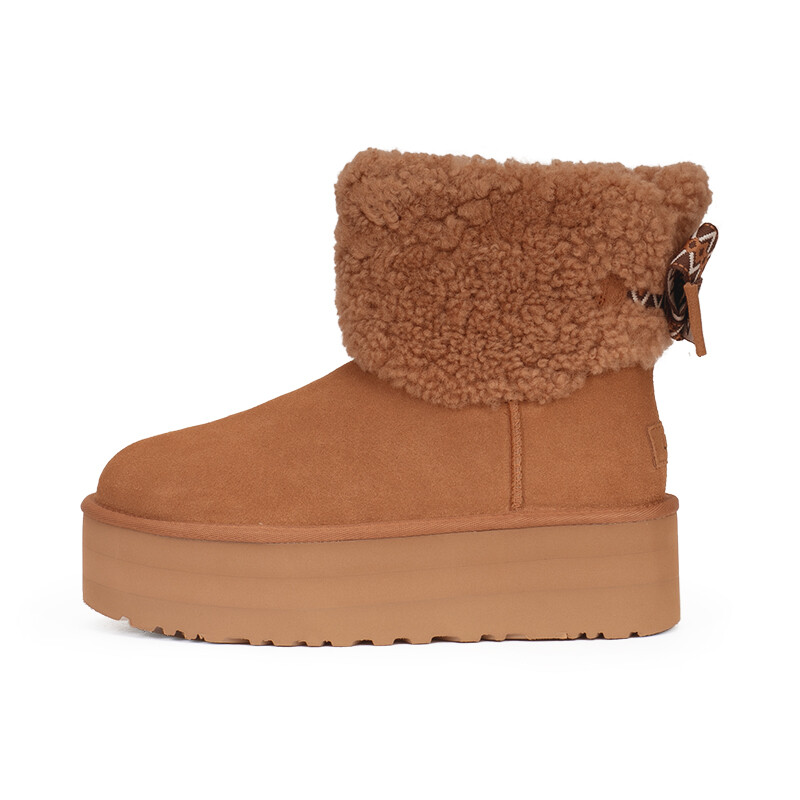 Ботинки зимние женские UGG Classic Mini Maxi, коричневый