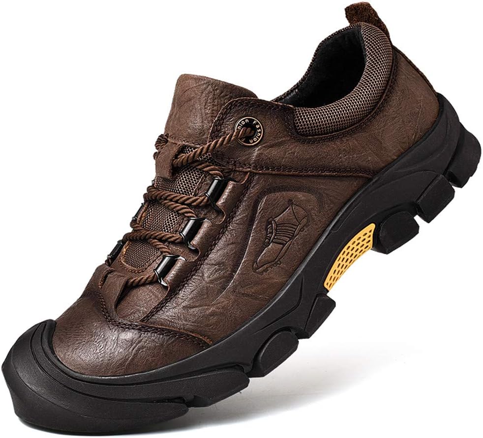 

Мужские спортивные походные кроссовки CHICLOVEY, низкие, кожаные, с нескользящей подошвой, темно-коричневый