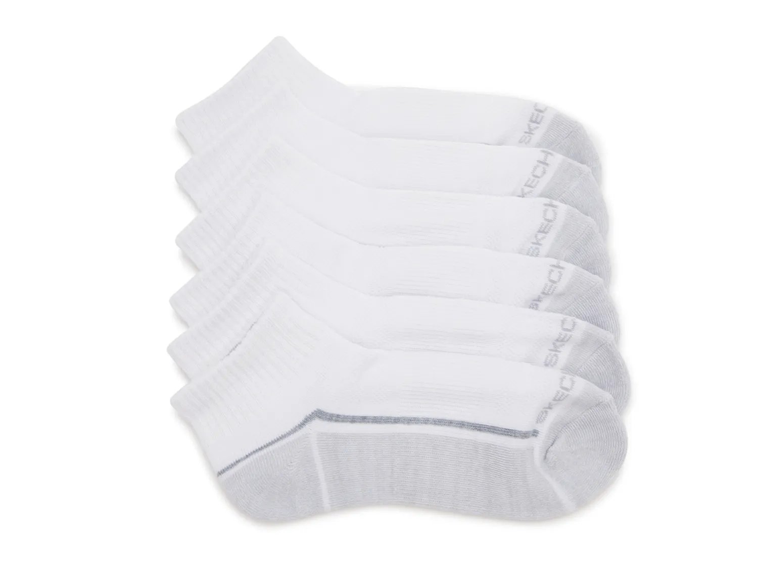 

Носки Skechers Terry Women's No Show Socks - 6 Pack, белый