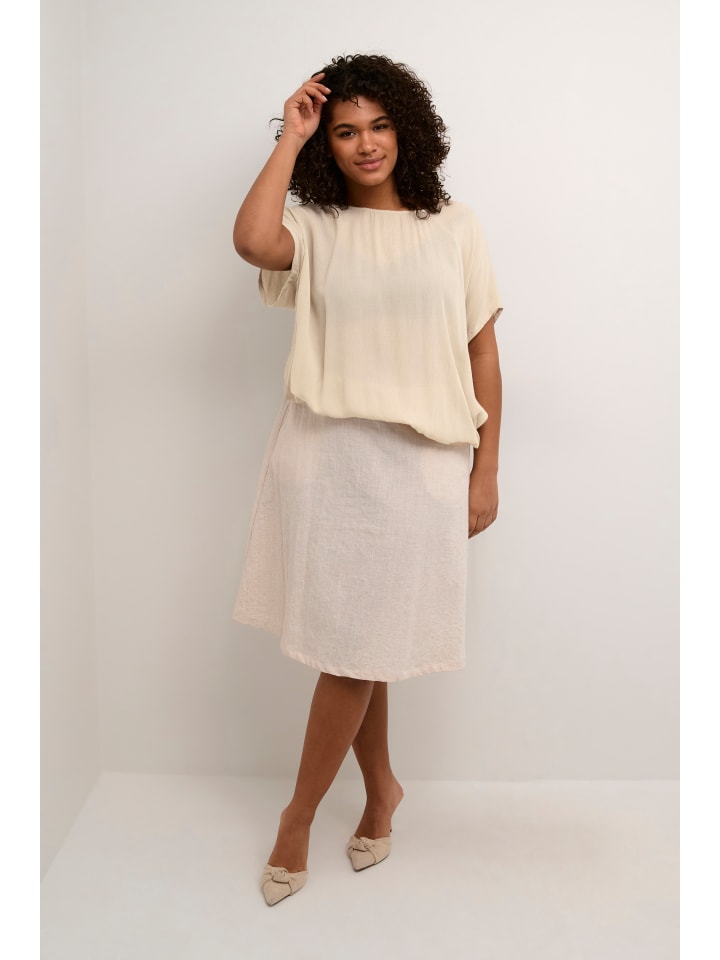 

Блузка с короткими рукавами KCami свободного кроя в цвете Feather Grey KAFFE curve