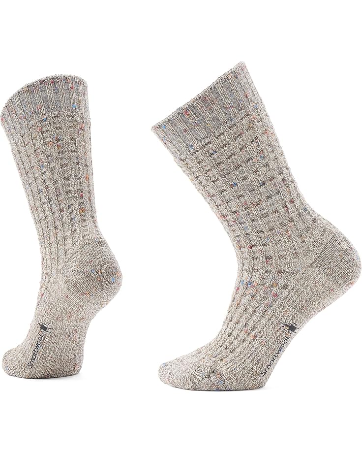 

Носки Smartwool Everyday Waffle Press Crew Socks, цвет Taupe-Natural Marl