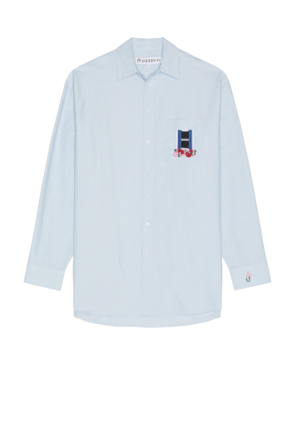 

Рубашка с вышивкой на рукаве Window Jw Anderson, Light Blue