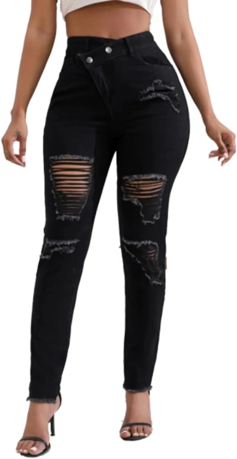 

Женские скинни джинсы Ripped Stretch CME SHOWU