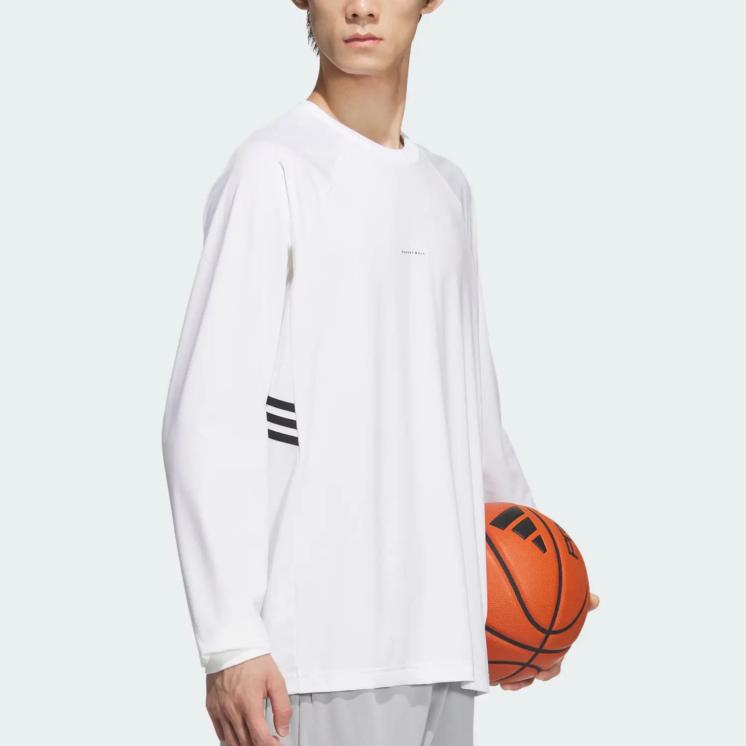 Футболка баскетбольная SS24 мужская белая Adidas — фото 4