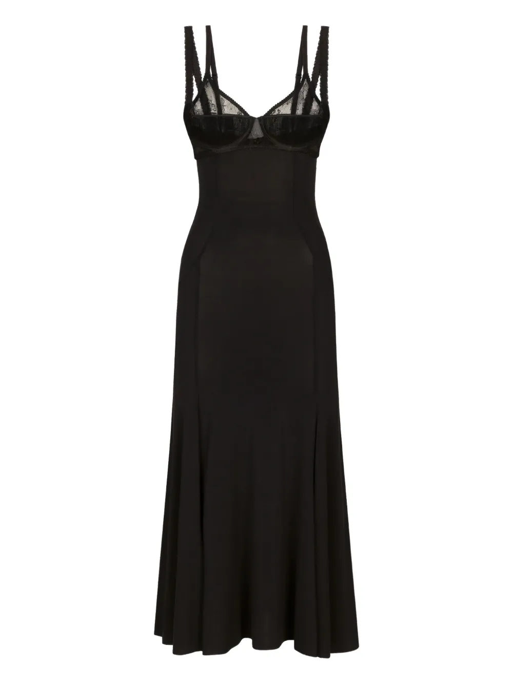 

Платье миди с кружевом DOLCE & GABBANA, черный