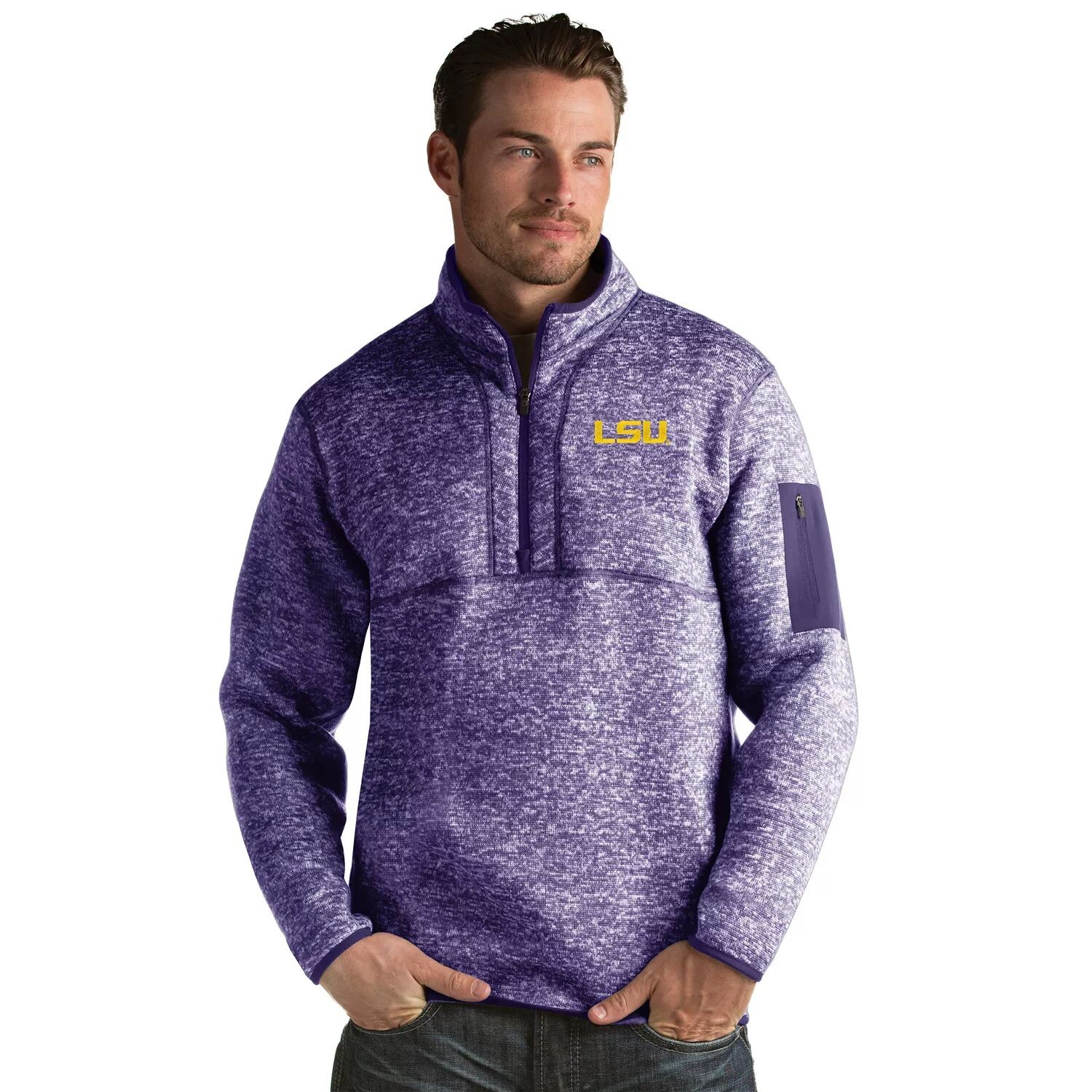 

Мужской пуловер LSU Tigers Fortune Antigua