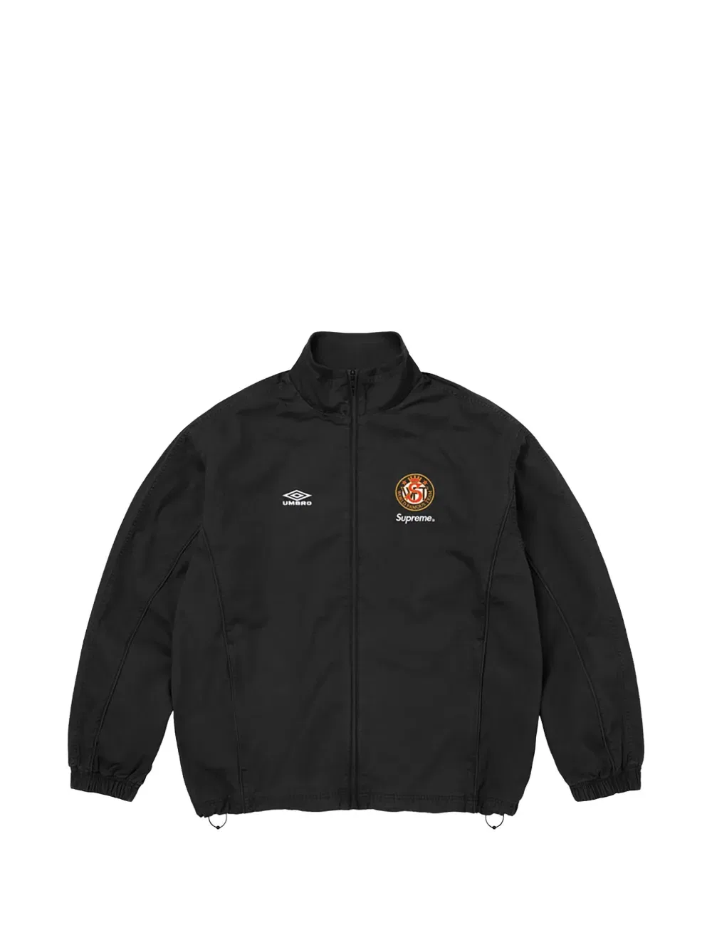 Хлопковая спортивная куртка X Umbro на молнии Supreme, черный