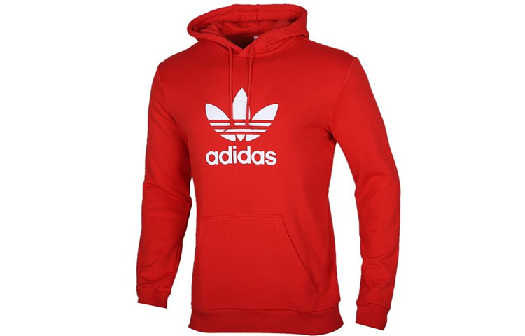 Футболка Trefoil Мужская Ярко-розовая Красная Флуоресцентная Adidas Originals — фото 2