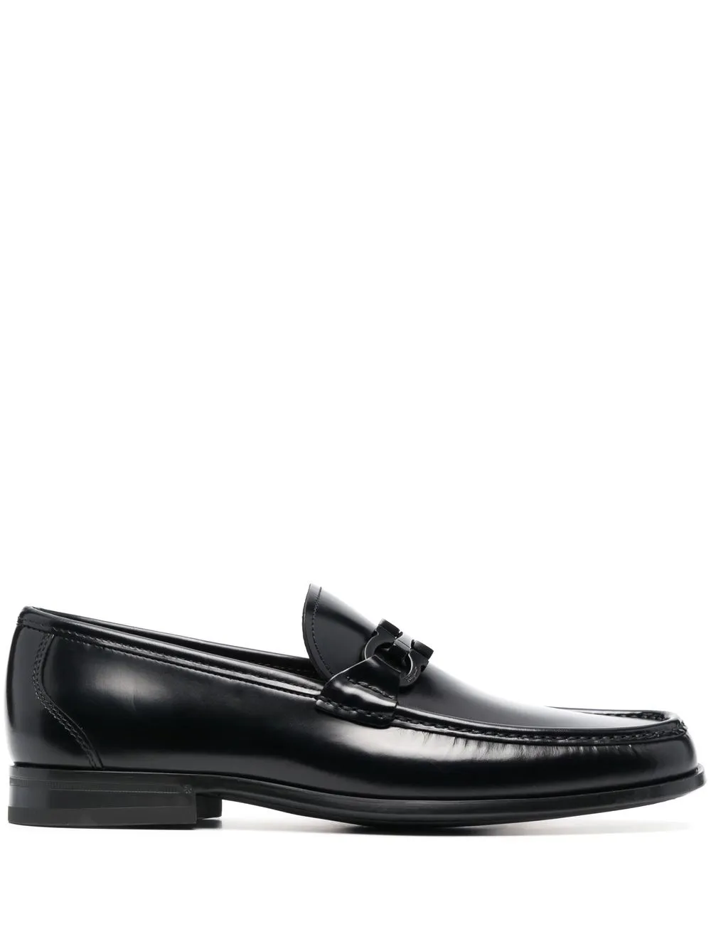 

Лоферы Grandioso с пряжкой Gancini Ferragamo, черный