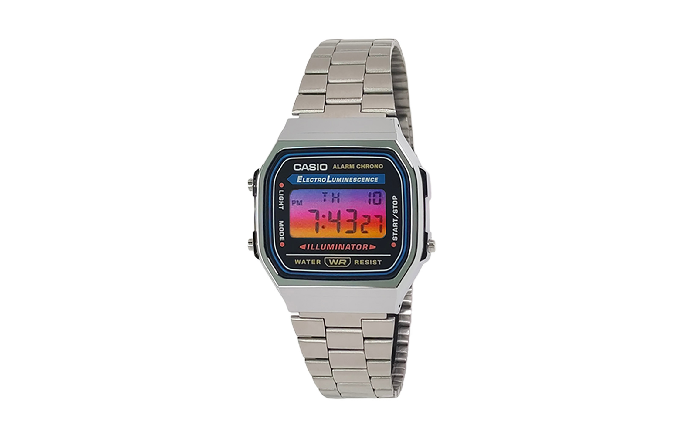 

CASIO Мужские часы Retrofit Series с кварцевым механизмом, стальной браслет, черный циферблат, Оранжевый, CASIO Мужские часы Retrofit Series с кварцевым механизмом, стальной браслет, черный циферблат