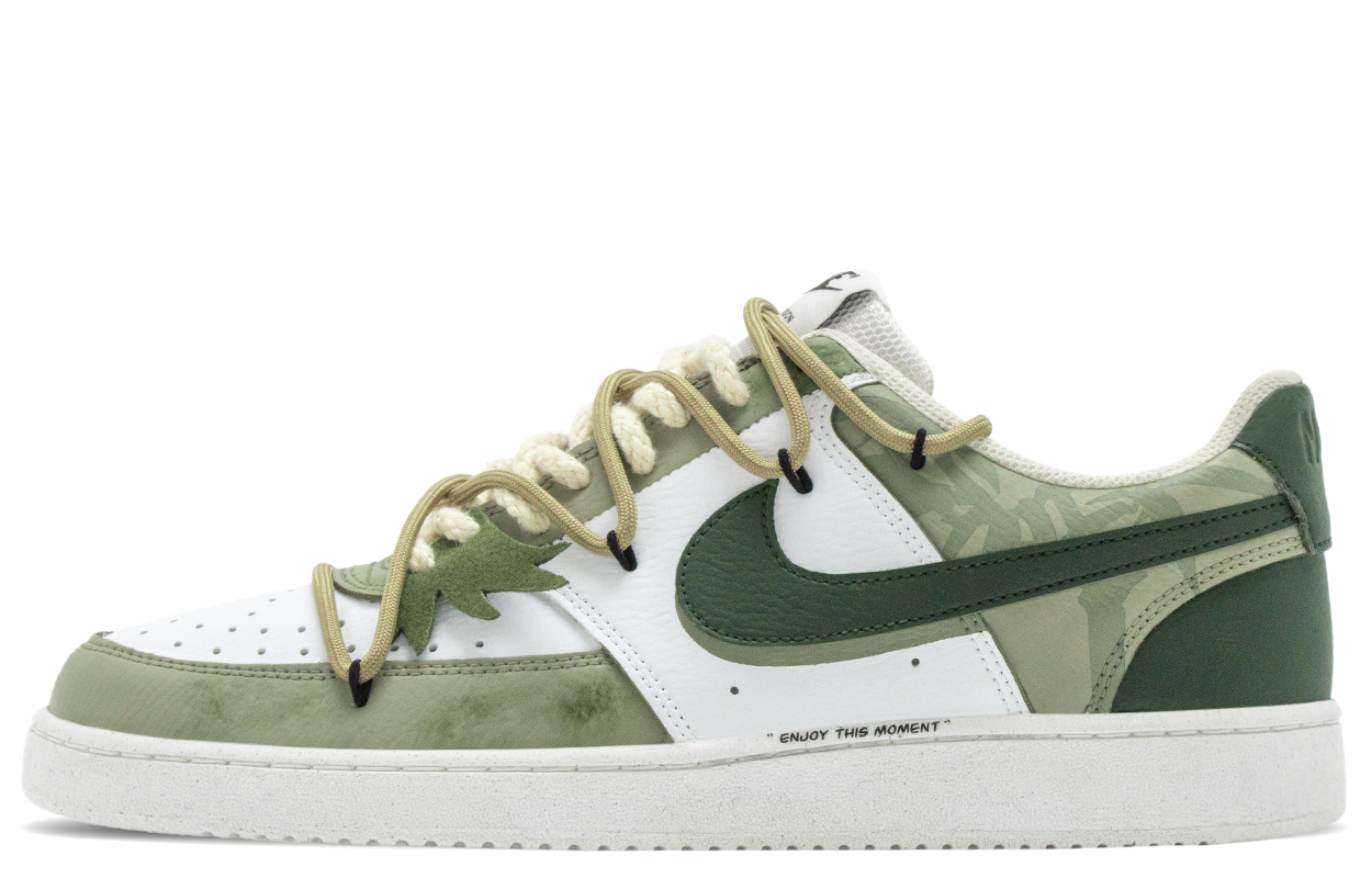 

Court Vision 1 Bamboo Forest Cushioning Low top Skateboard Shoes мужские Nike, зеленый