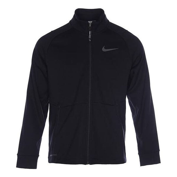 

Куртка Men's Nike Solid Color Logo Label Zipper Cardigan Stand Collar Long Sleeves Jacket Black, черный