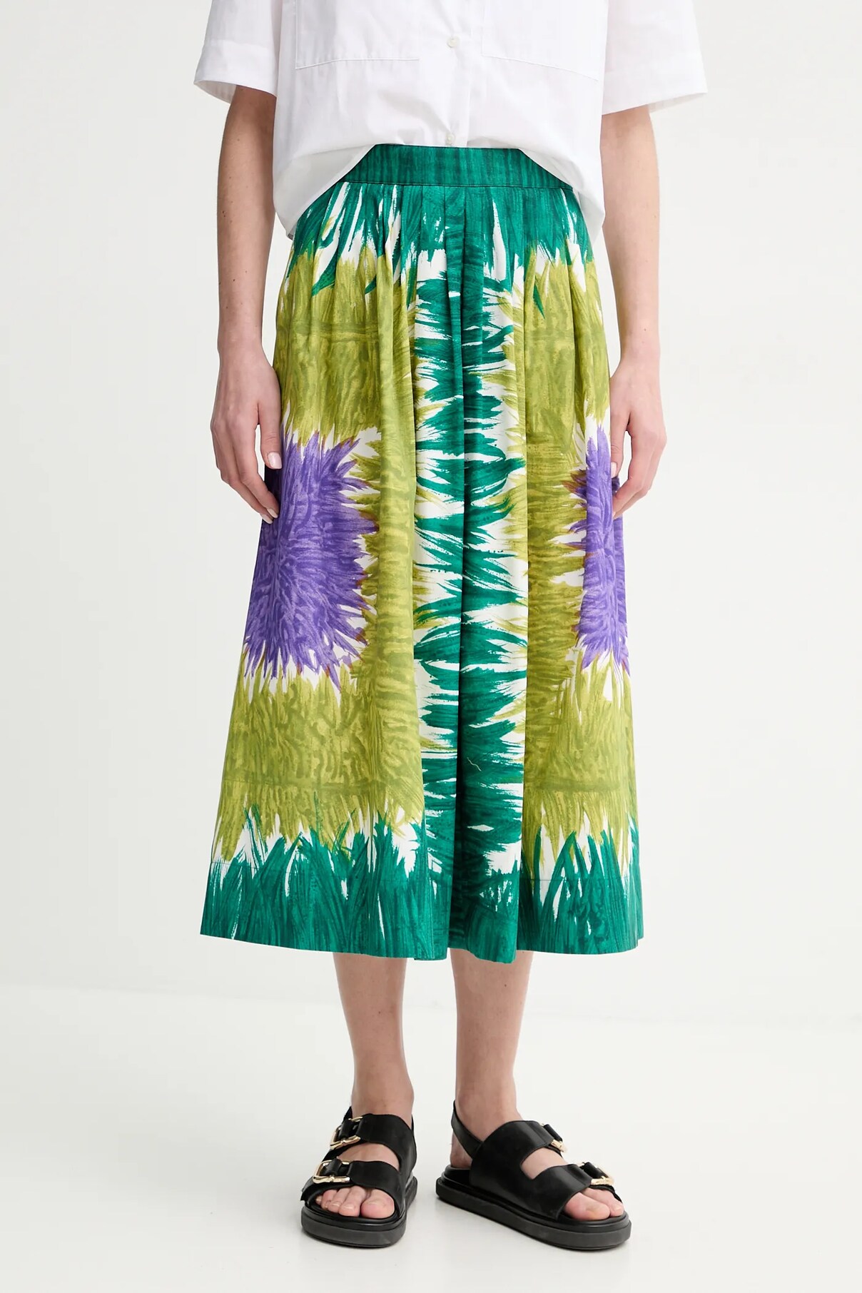 

Юбка из хлопка Weekend Max Mara, зеленый