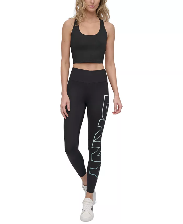 

Спортивные женские 7/8 леггинсы с растягивающимся логотипом Exploded-Logo DKNY, серый