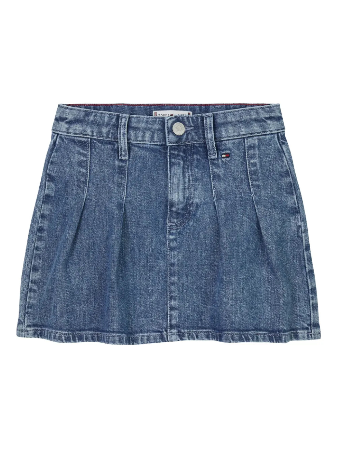 

Юбка из денима Tommy Hilfiger Junior с защипами, синий